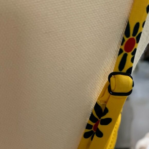 Revolve Solid & Striped Floral Bikini Top Swim Underwire Yellow Black Red Large - Picture 7 of 12